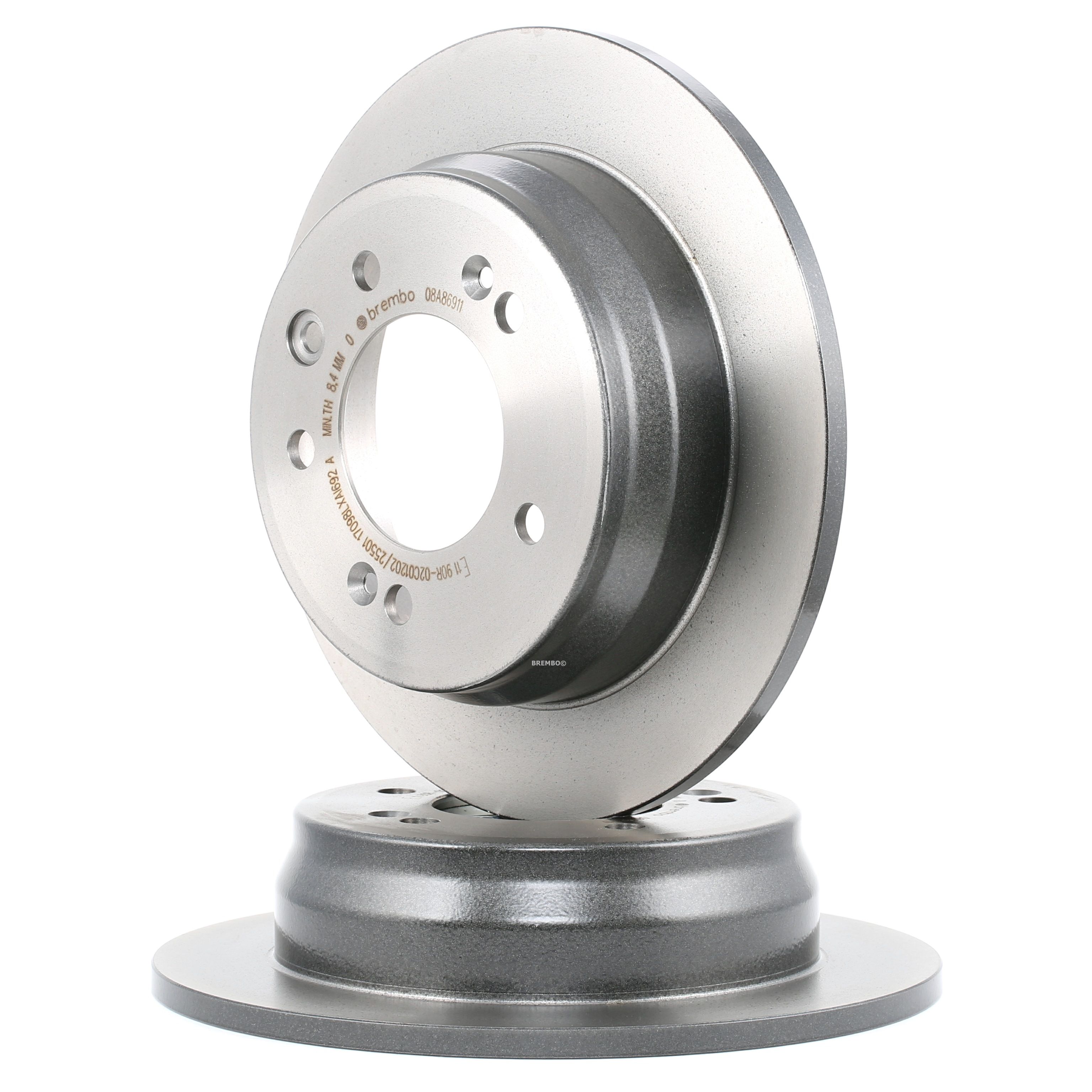 BREMBO Disques De Frein 08.A869.11 Frein à Disque,Disque de frein HYUNDAI,KIA,ix35 LM, EL, ELH,i30 F