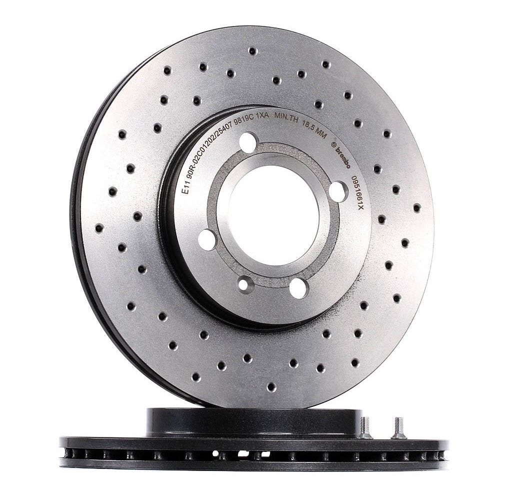BREMBO Disques De Frein 09.5166.1X Frein à Disque,Disque de frein VW,SEAT,GOLF III 1H1,POLO 6N2,POLO