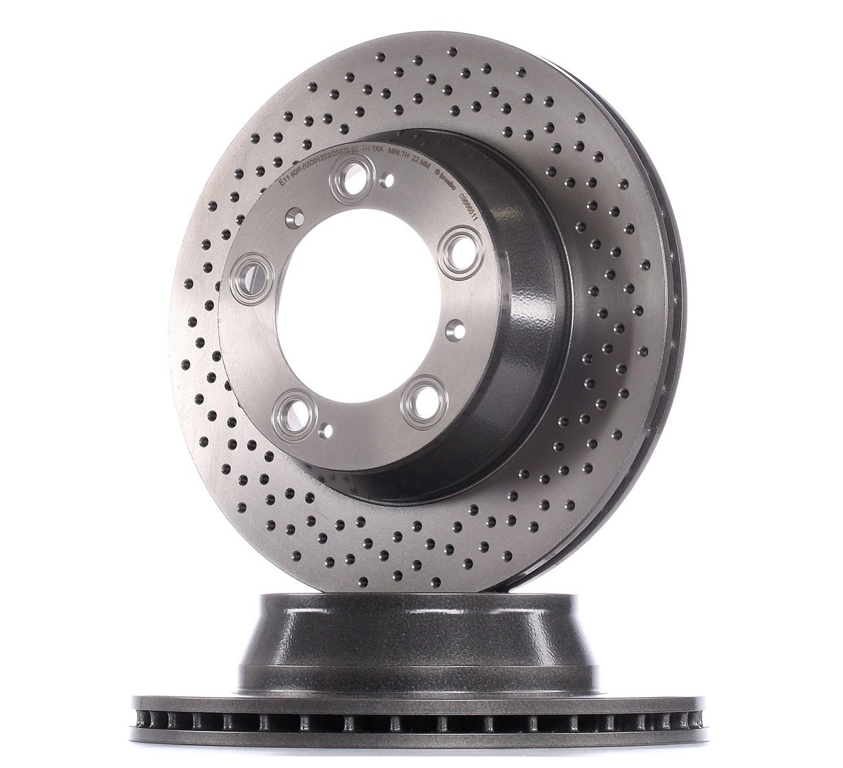 BREMBO Disques De Frein 09.6665.11 Frein à Disque,Disque de frein PORSCHE,911 996,911 997,911 Descap