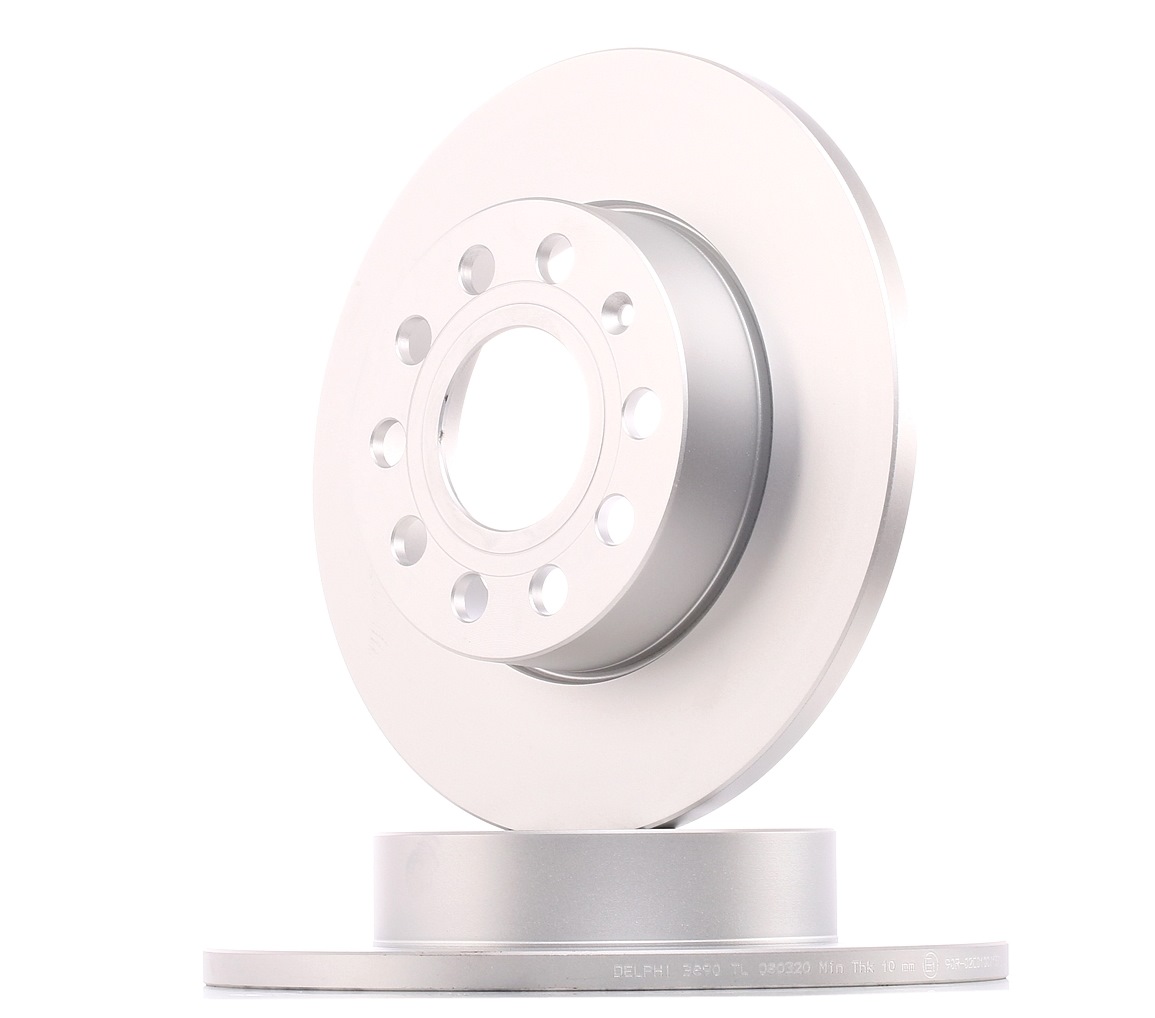 DELPHI Disques De Frein BG3890C Frein à Disque,Disque de frein VW,AUDI,SKODA,GOLF V 1K1,TOURAN 1T1, 