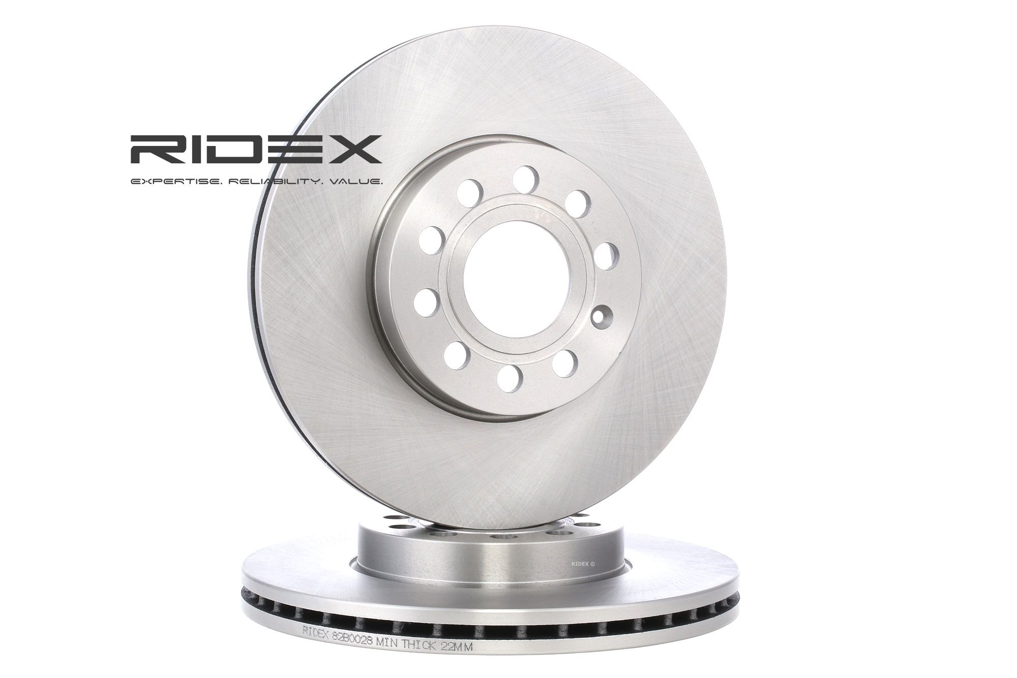 RIDEX Disques De Frein 82B0028 Frein à Disque,Disque de frein AUDI,VW,SKODA,A3 8P1,A3 Sportback 8PA,