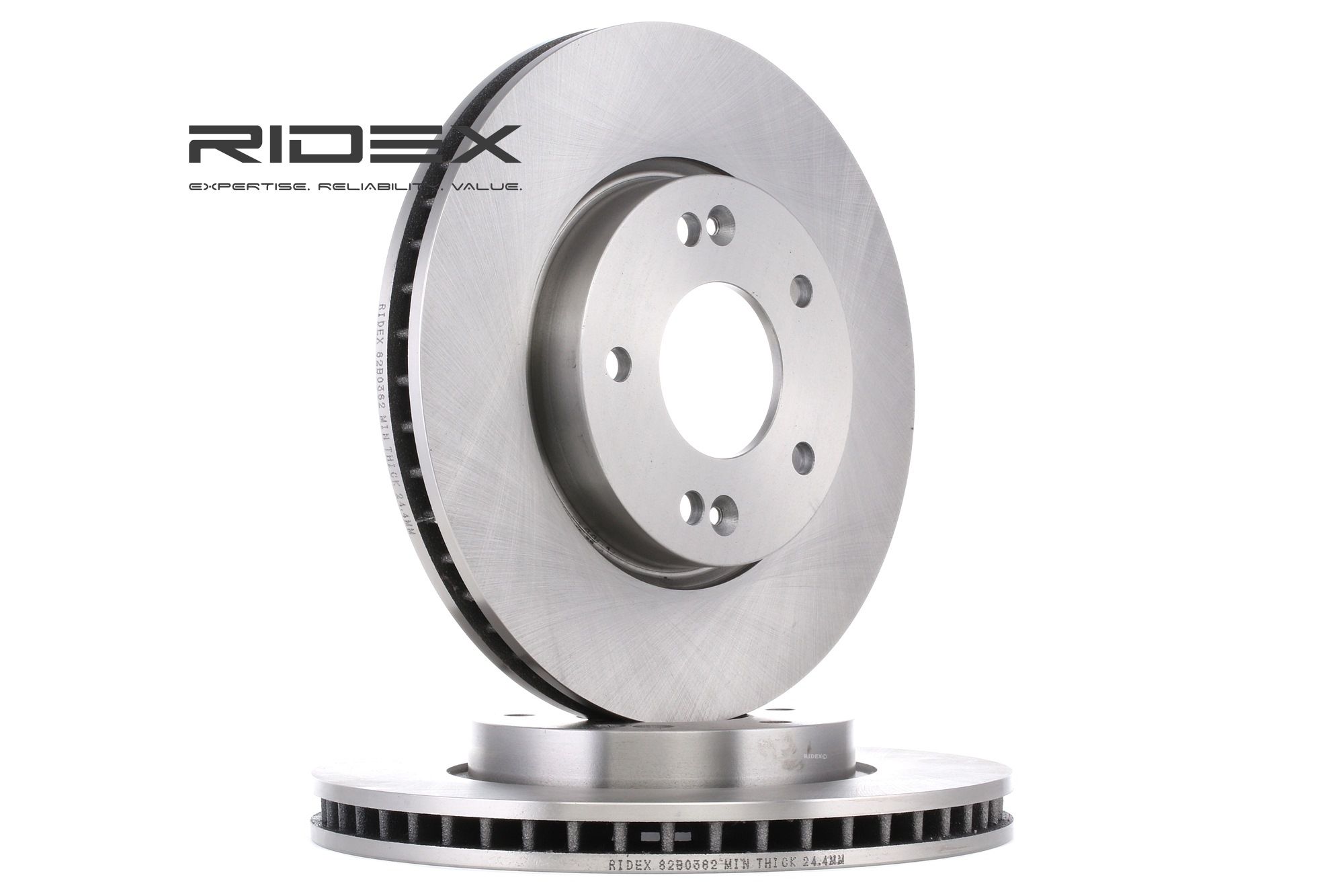 RIDEX Disques De Frein 82B0382 Frein à Disque,Disque de frein HYUNDAI,KIA,TUCSON JM,i30 FD,COUPE GK,