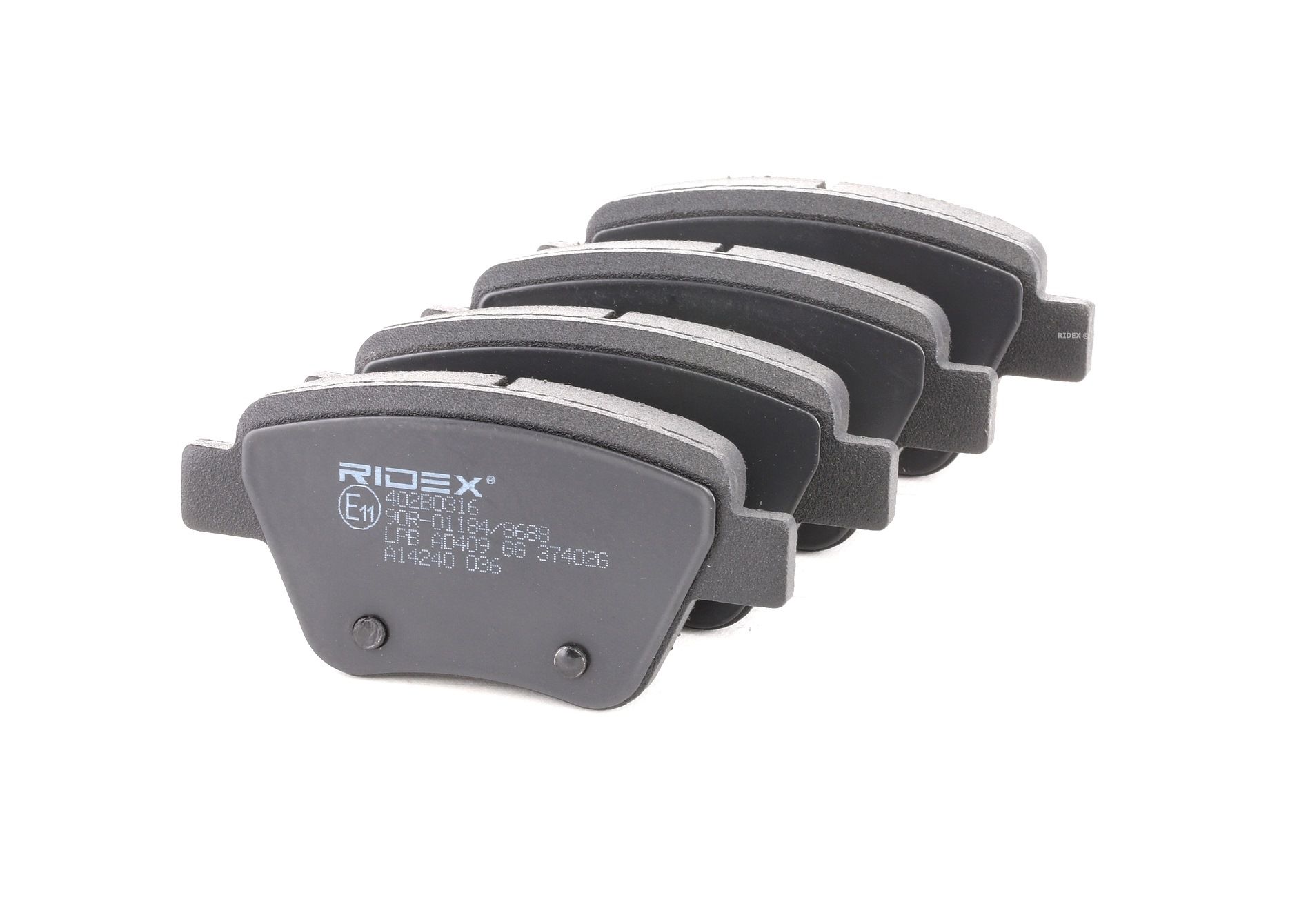 RIDEX Plaquettes De Frein 402B0316 Jeu De Plaquettes De Frein,Jeu de plaquettes de frein, frein à di