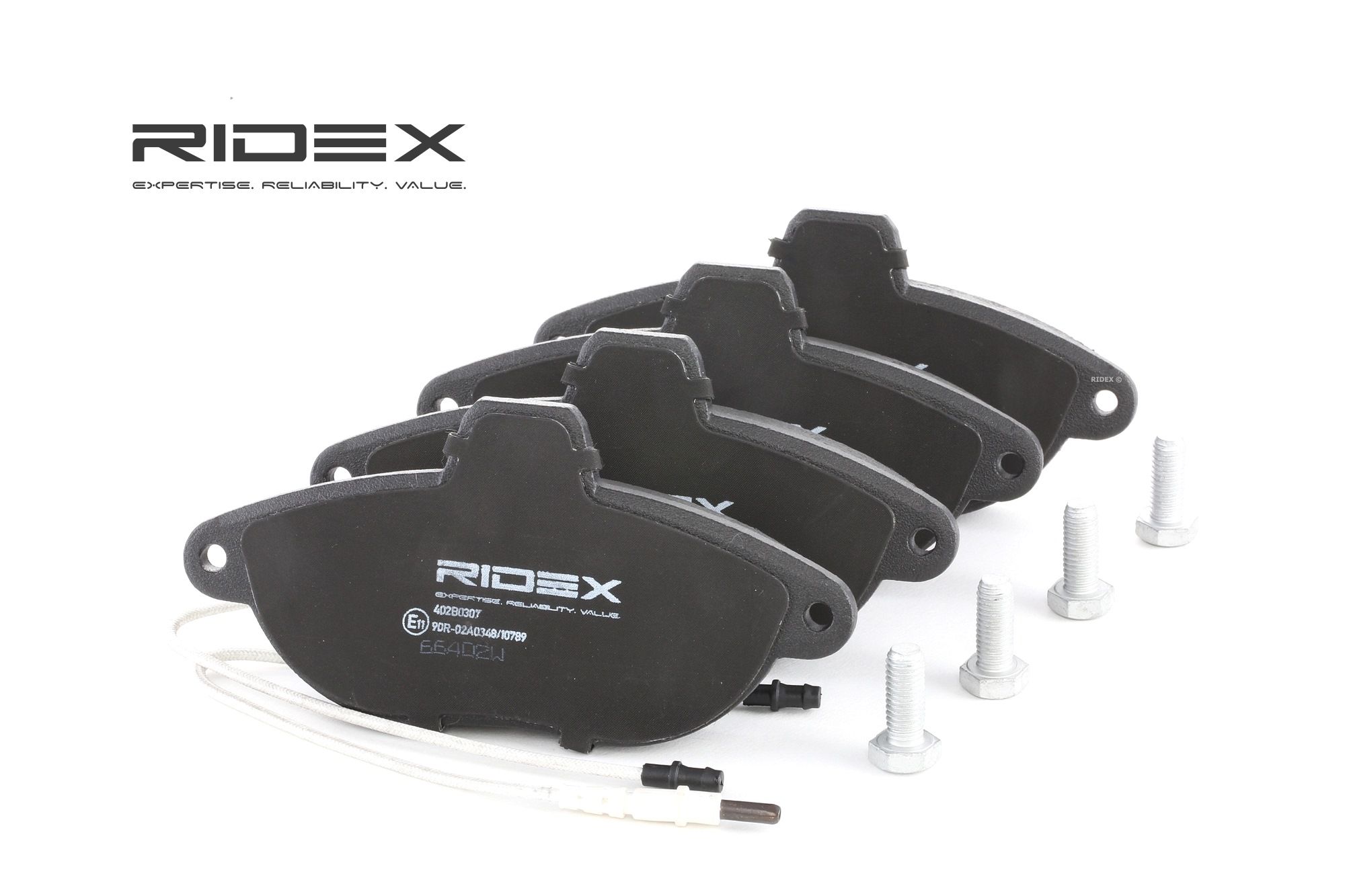 RIDEX Plaquettes De Frein 402B0307 Jeu De Plaquettes De Frein,Jeu de plaquettes de frein, frein à di