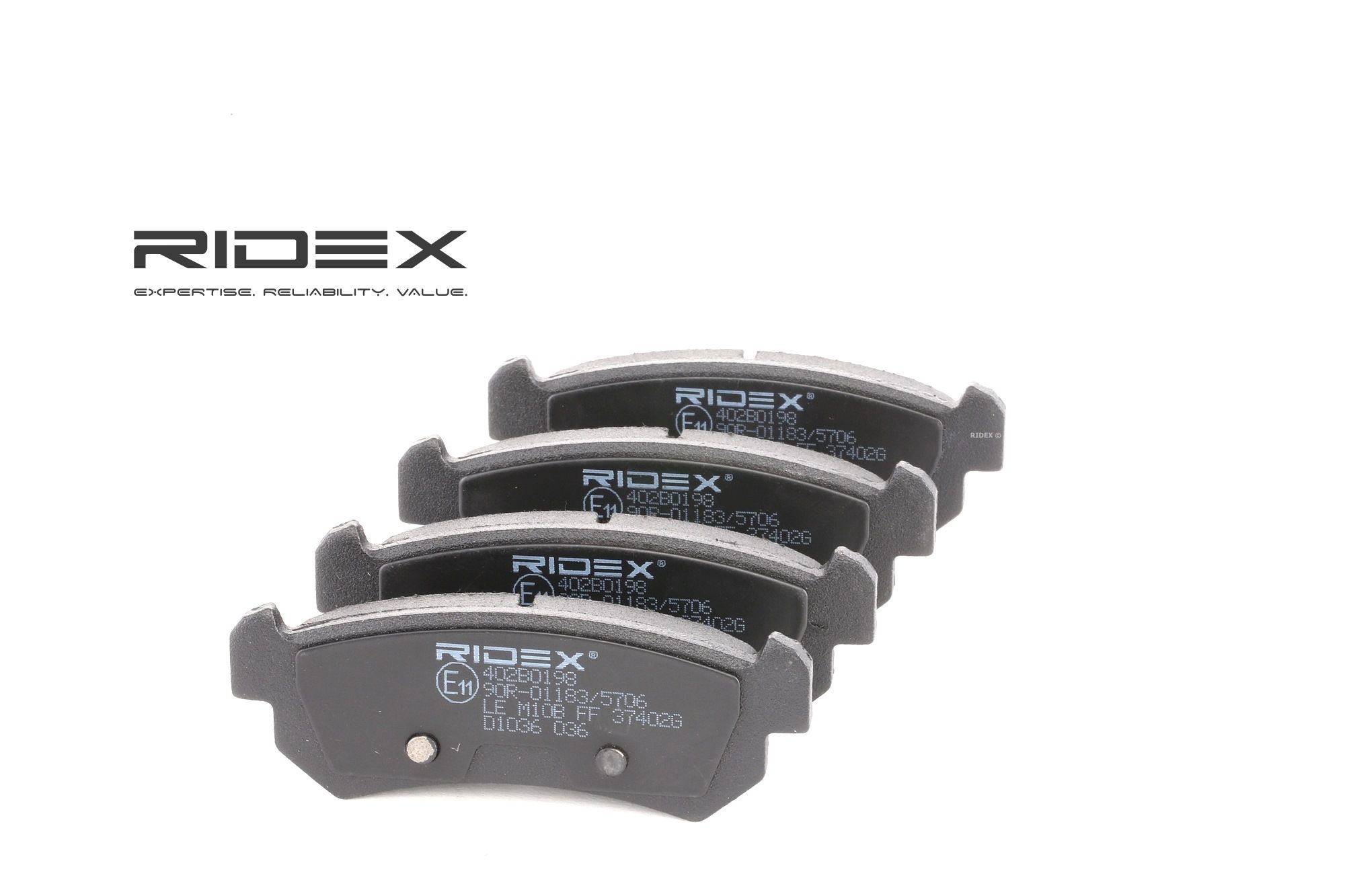 RIDEX Plaquettes De Frein 402B0198 Jeu De Plaquettes De Frein,Jeu de plaquettes de frein, frein à di