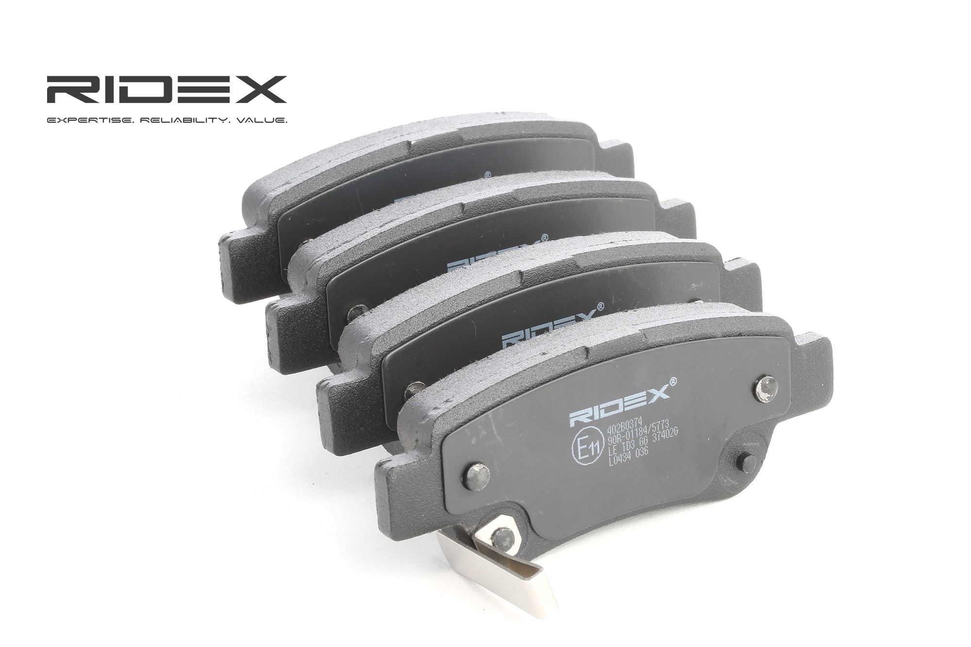 RIDEX Plaquettes De Frein 402B0374 Jeu De Plaquettes De Frein,Jeu de plaquettes de frein, frein à di