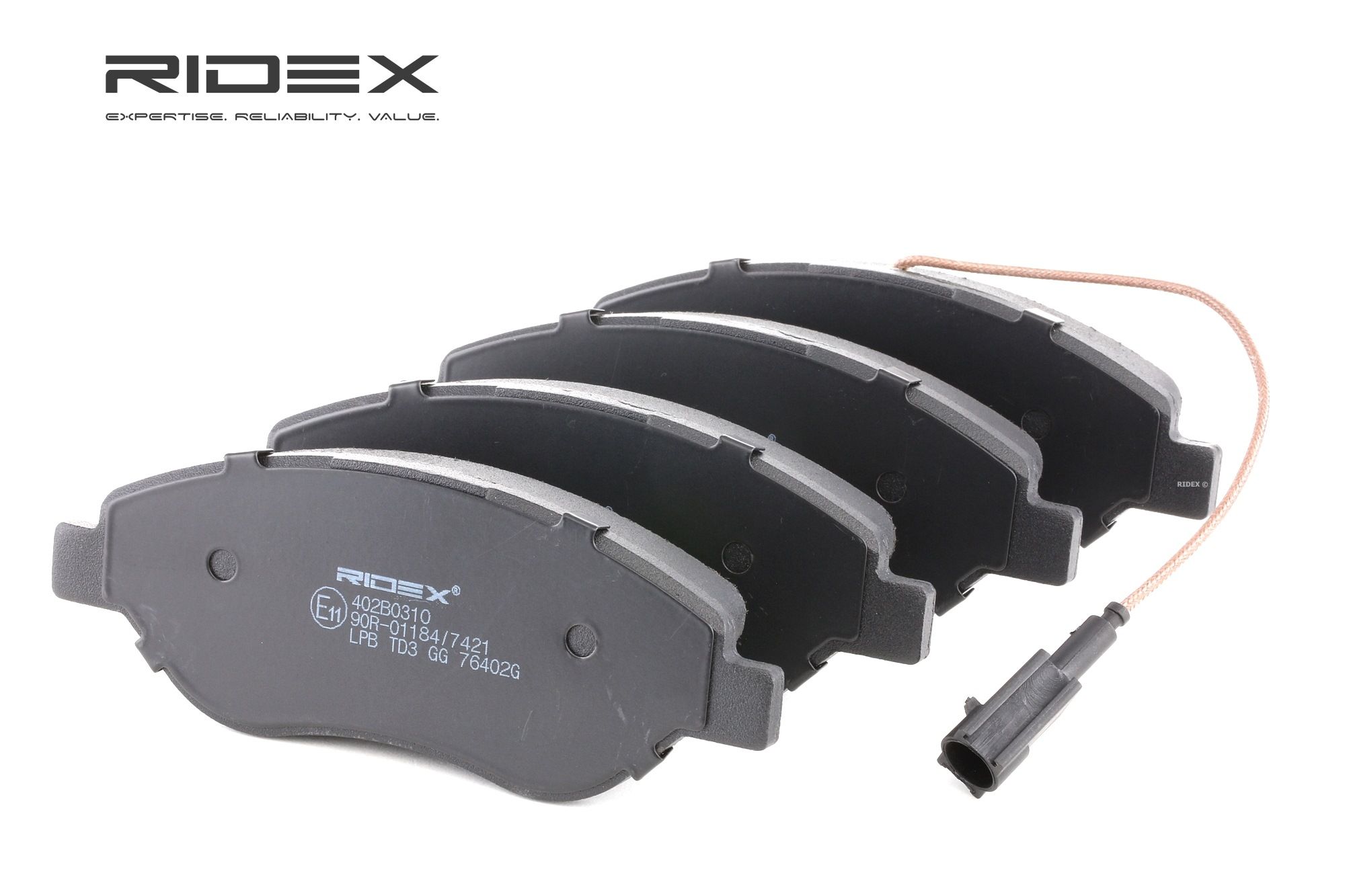 RIDEX Plaquettes De Frein 402B0310 Jeu De Plaquettes De Frein,Jeu de plaquettes de frein, frein à di
