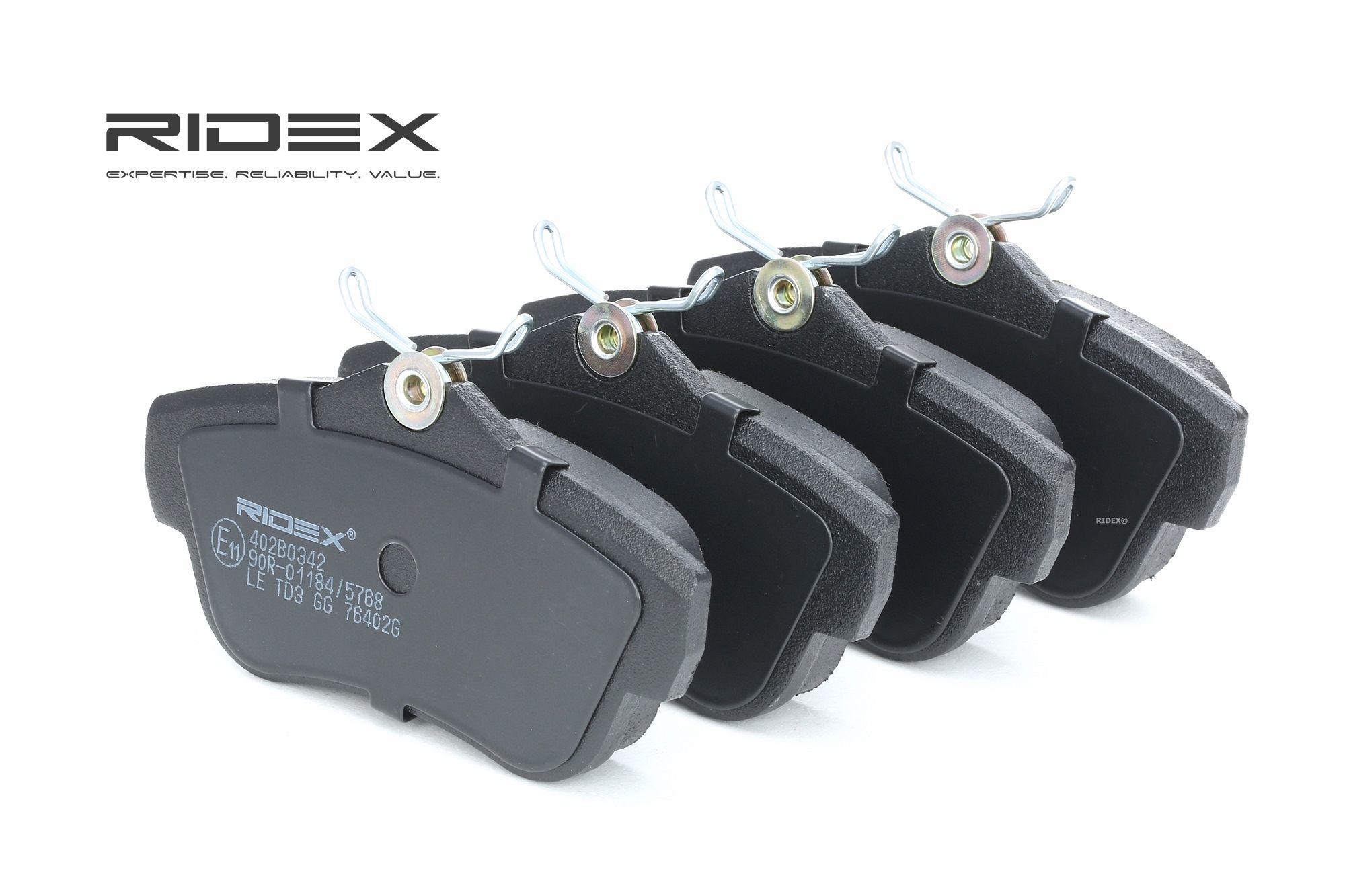 RIDEX Plaquettes De Frein 402B0342 Jeu De Plaquettes De Frein,Jeu de plaquettes de frein, frein à di