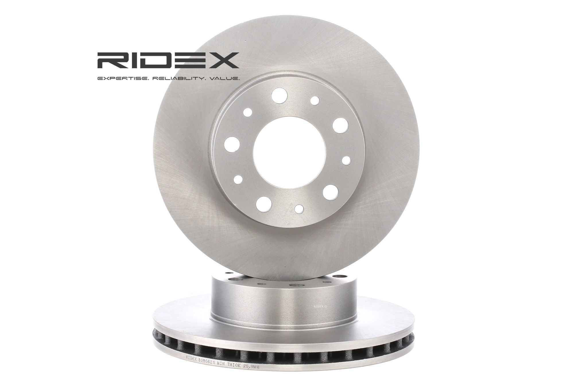 RIDEX Disques De Frein 82B0325 Frein à Disque,Disque de frein FIAT,PEUGEOT,CITROËN,DUCATO Caja/Chasi