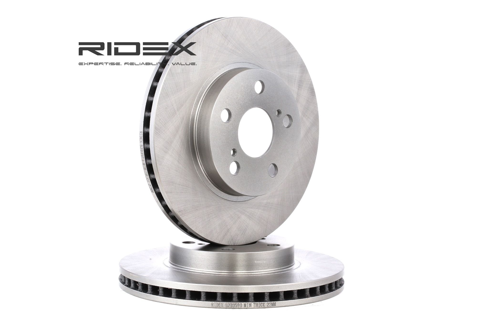 RIDEX Disques De Frein 82B0590 Frein à Disque,Disque de frein TOYOTA,LEXUS,PRIUS ZVW3_,CELICA ZZT23_