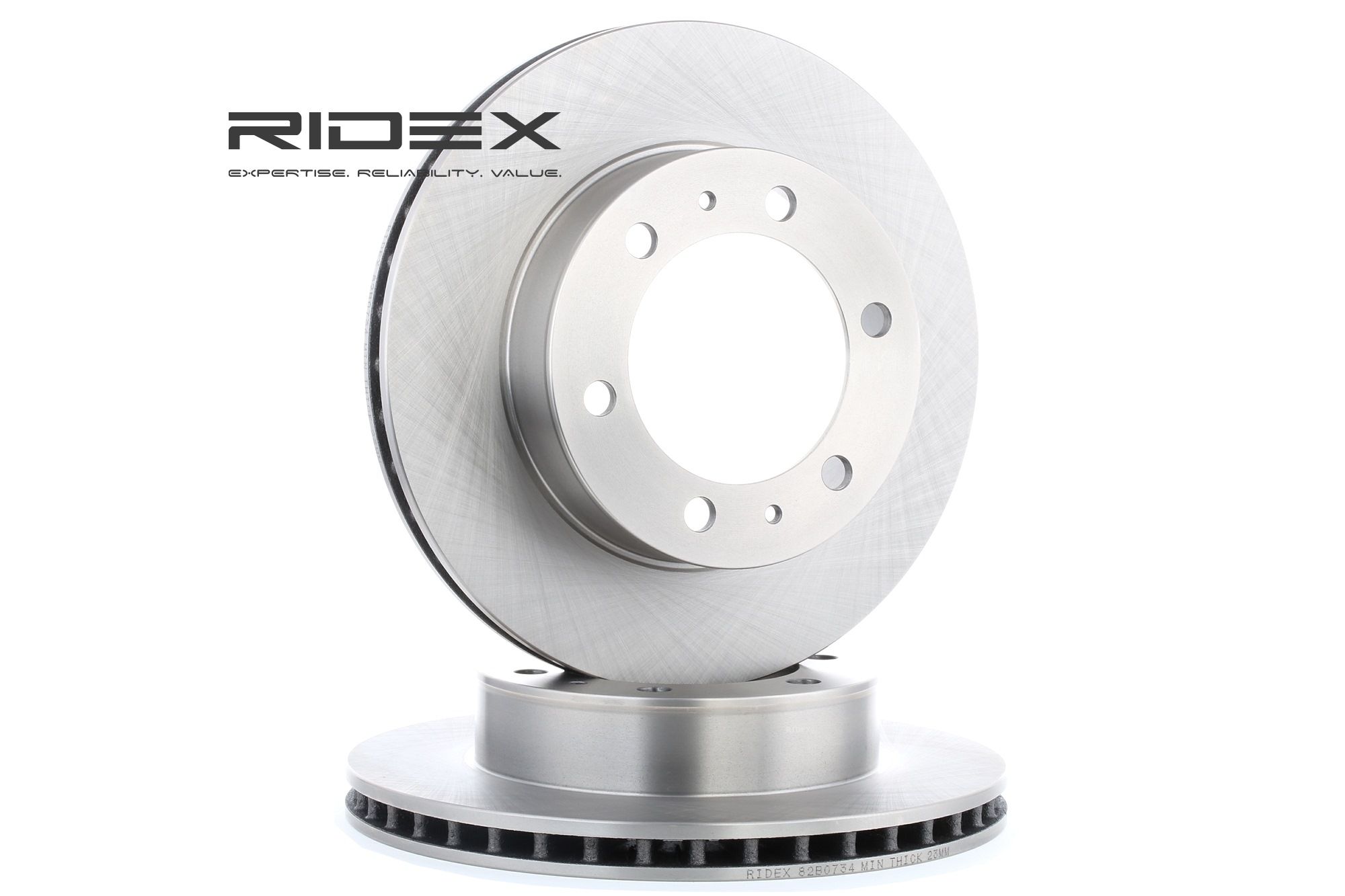 RIDEX Disques De Frein 82B0734 Frein à Disque,Disque de frein TOYOTA,HILUX III Pick-up TGN1_, GGN2_,