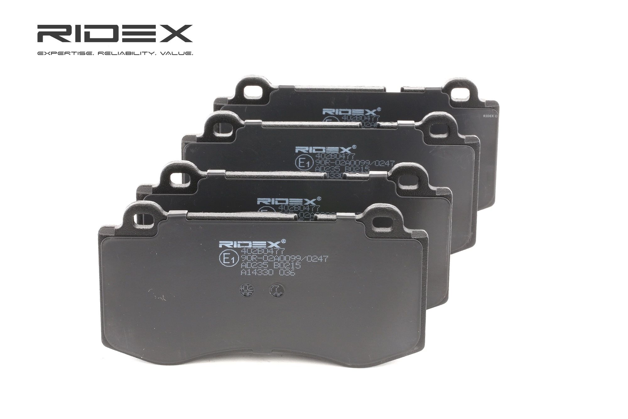 RIDEX Plaquettes De Frein 402B0477 Jeu De Plaquettes De Frein,Jeu de plaquettes de frein, frein à di