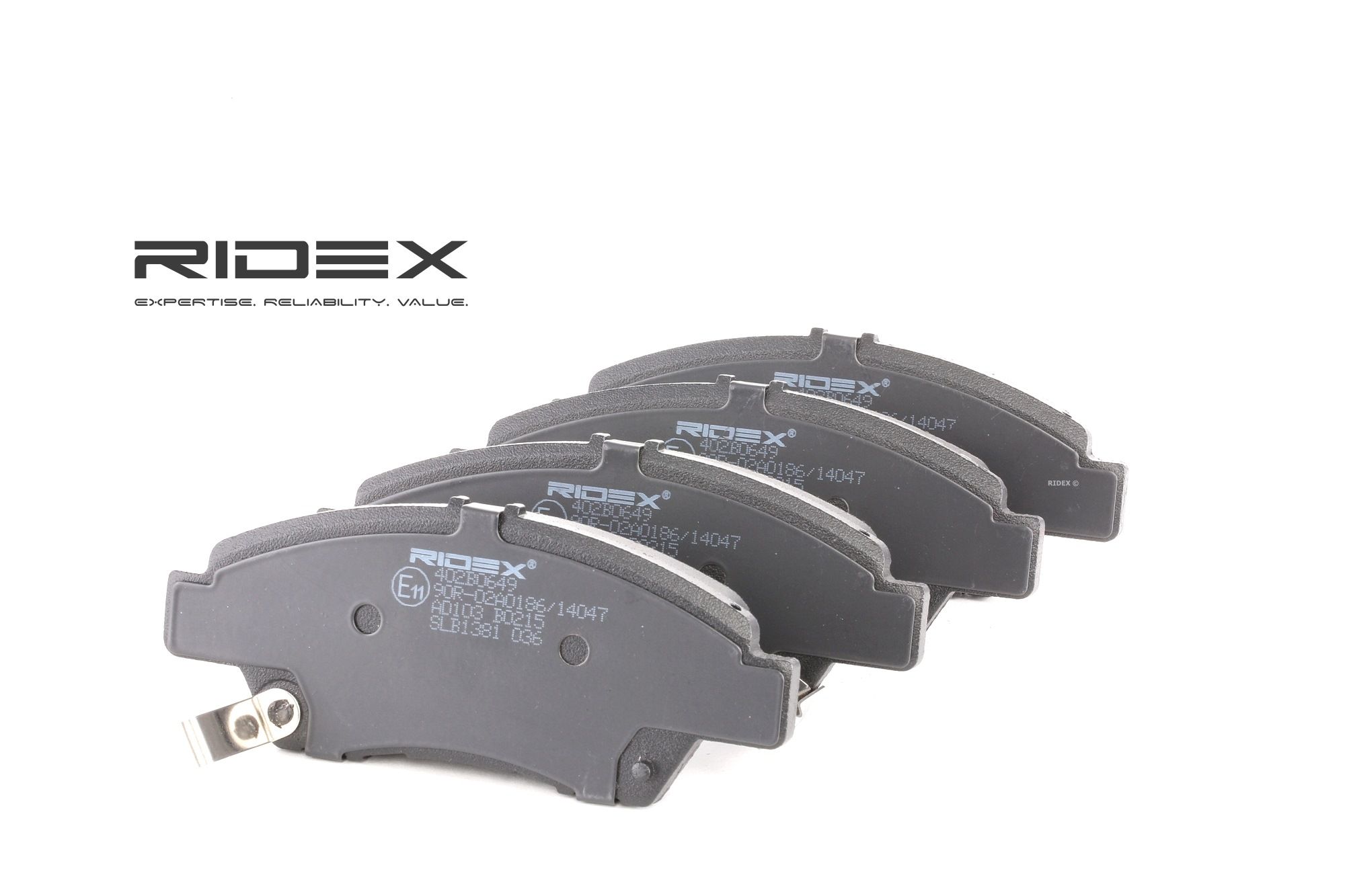 RIDEX Plaquettes De Frein 402B0649 Jeu De Plaquettes De Frein,Jeu de plaquettes de frein, frein à di