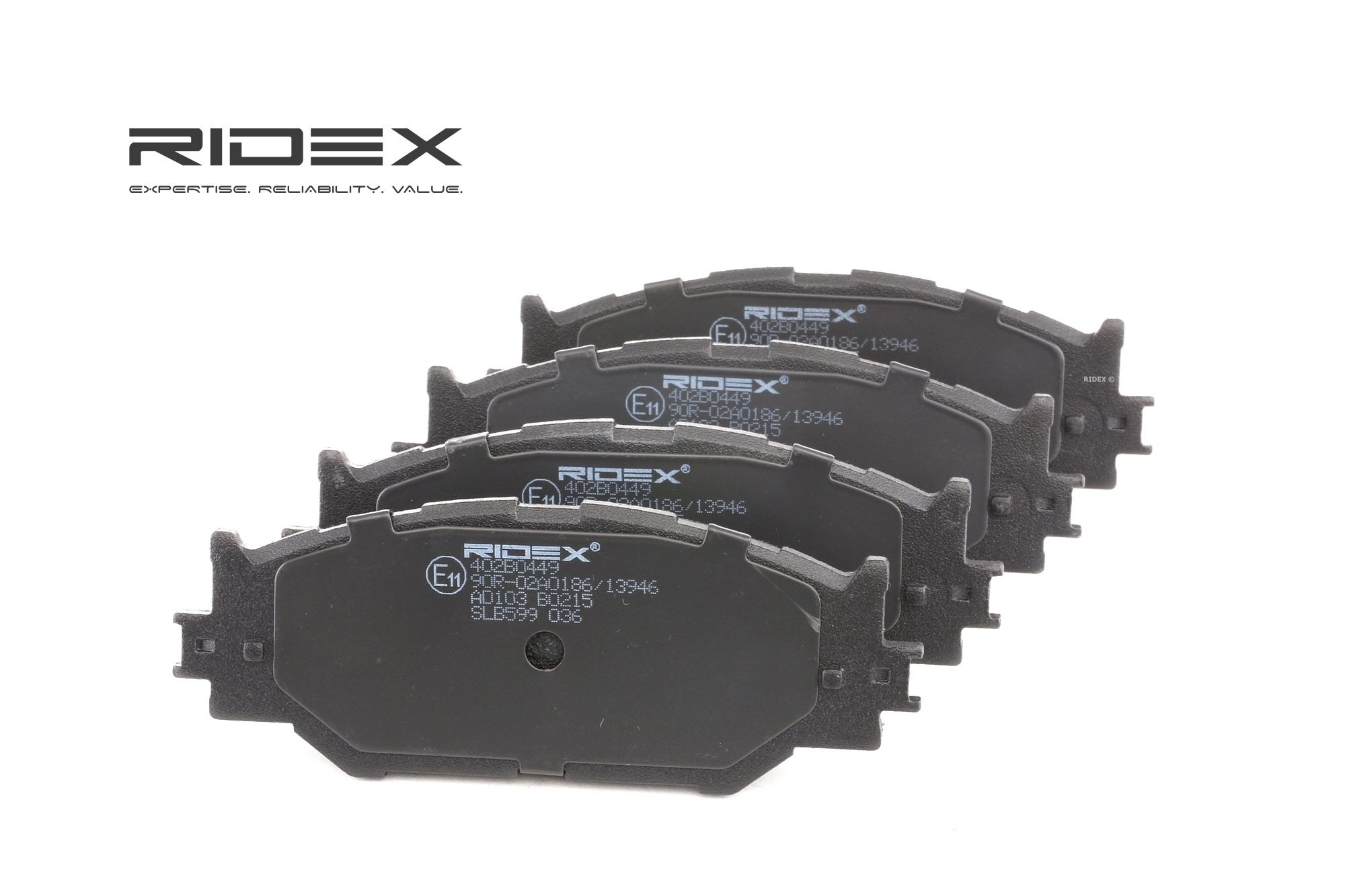 RIDEX Plaquettes De Frein 402B0449 Jeu De Plaquettes De Frein,Jeu de plaquettes de frein, frein à di