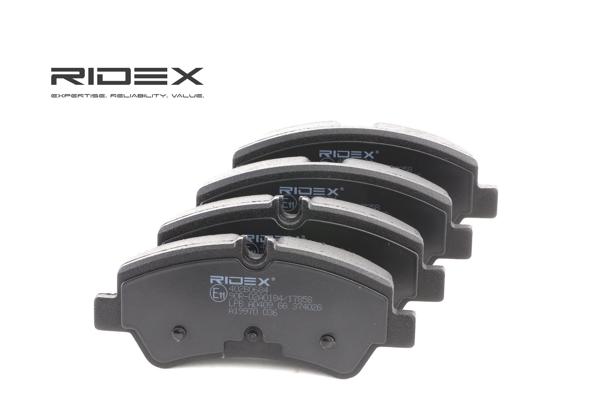 RIDEX Plaquettes De Frein 402B0684 Jeu De Plaquettes De Frein,Jeu de plaquettes de frein, frein à di