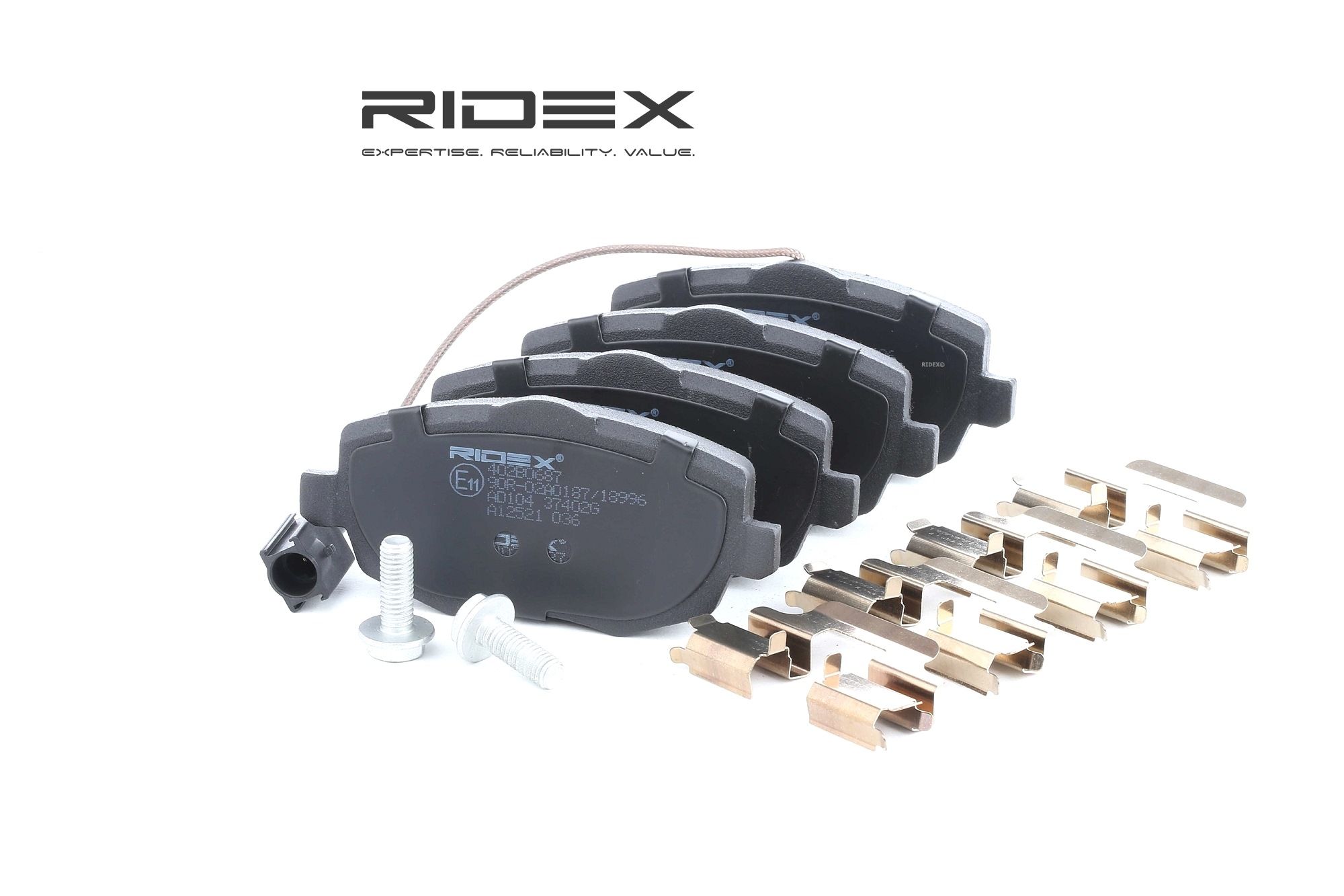 RIDEX Plaquettes De Frein 402B0687 Jeu De Plaquettes De Frein,Jeu de plaquettes de frein, frein à di