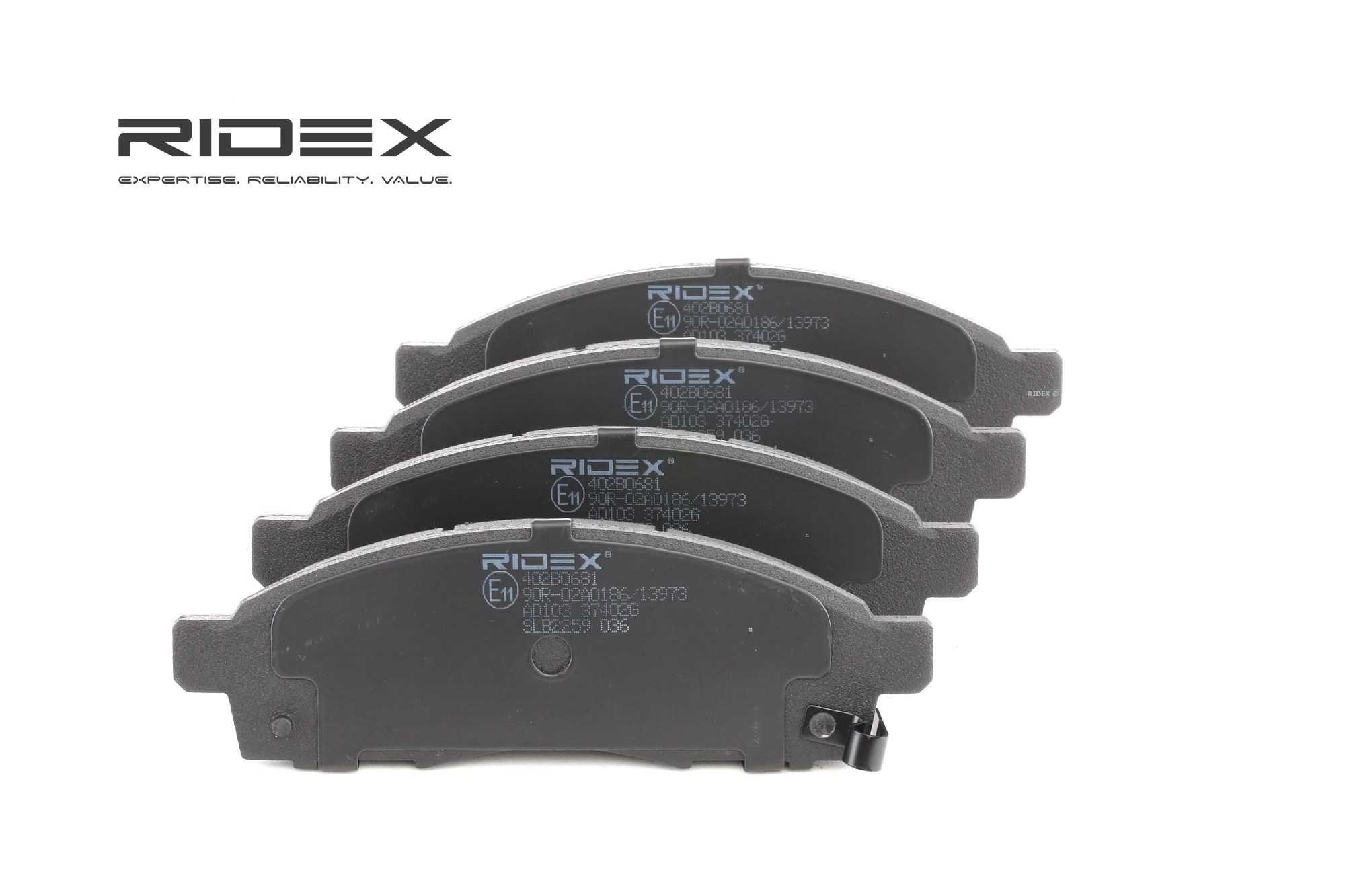 RIDEX Plaquettes De Frein 402B0681 Jeu De Plaquettes De Frein,Jeu de plaquettes de frein, frein à di