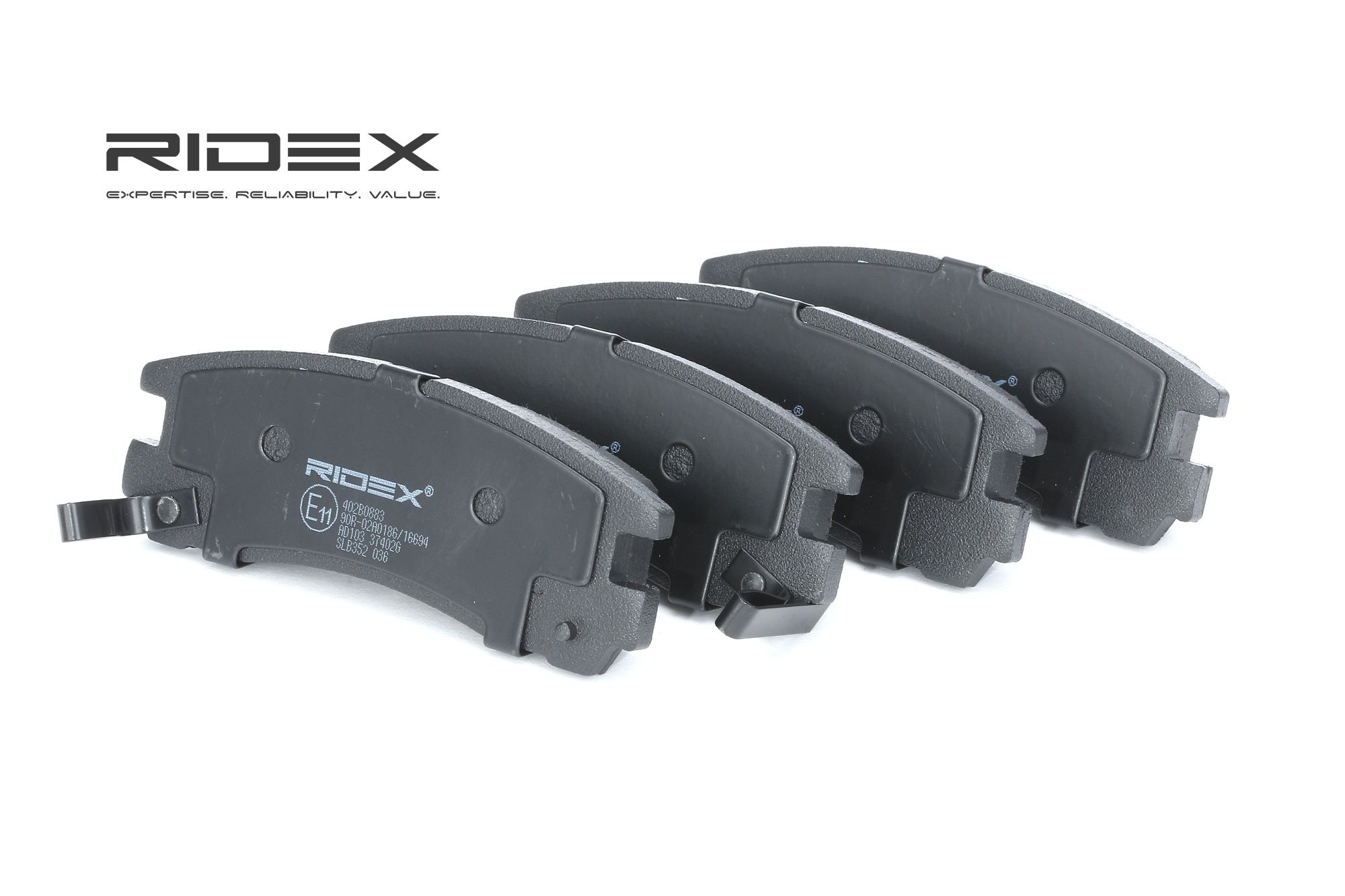 RIDEX Plaquettes De Frein 402B0883 Jeu De Plaquettes De Frein,Jeu de plaquettes de frein, frein à di
