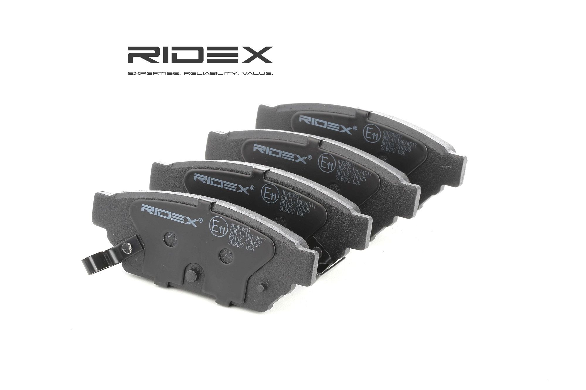 RIDEX Plaquettes De Frein 402B0937 Jeu De Plaquettes De Frein,Jeu de plaquettes de frein, frein à di