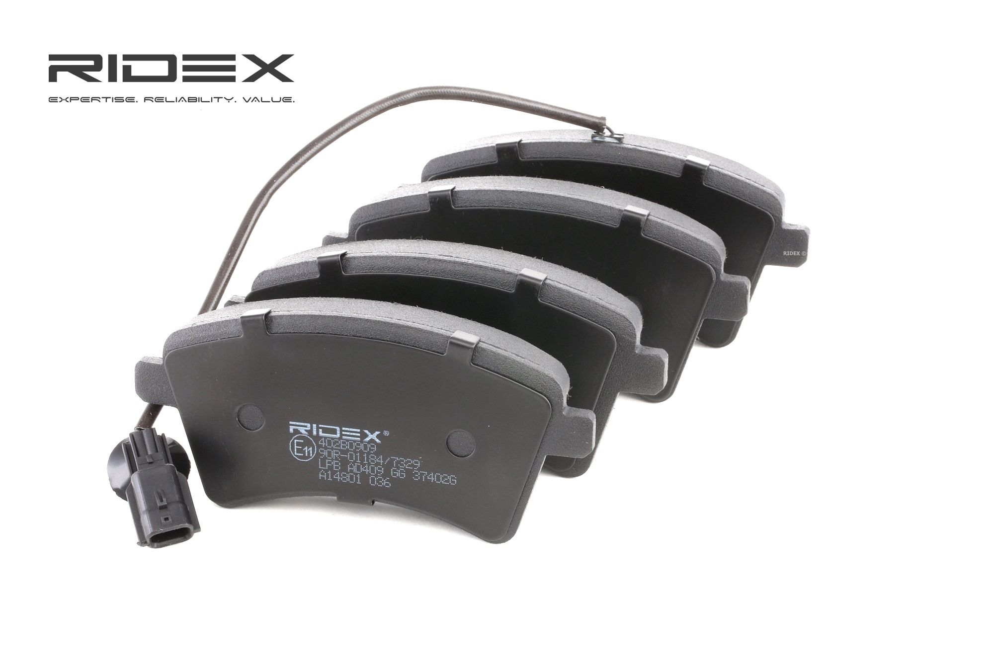 RIDEX Plaquettes De Frein 402B0909 Jeu De Plaquettes De Frein,Jeu de plaquettes de frein, frein à di