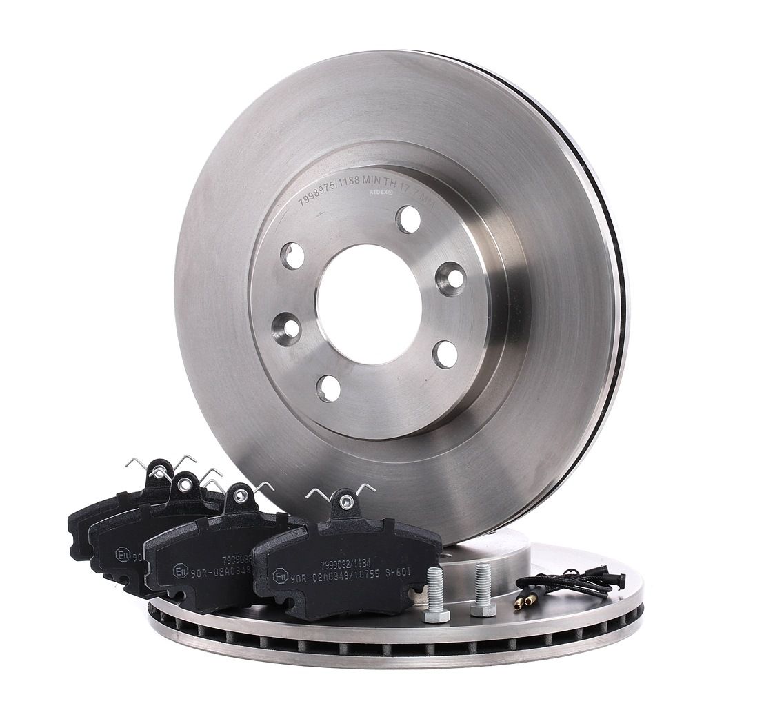 RIDEX Kit de freins, frein à disques 3405B0017 RENAULT,DACIA,CLIO II BB0/1/2_, CB0/1/2_,TWINGO I C06