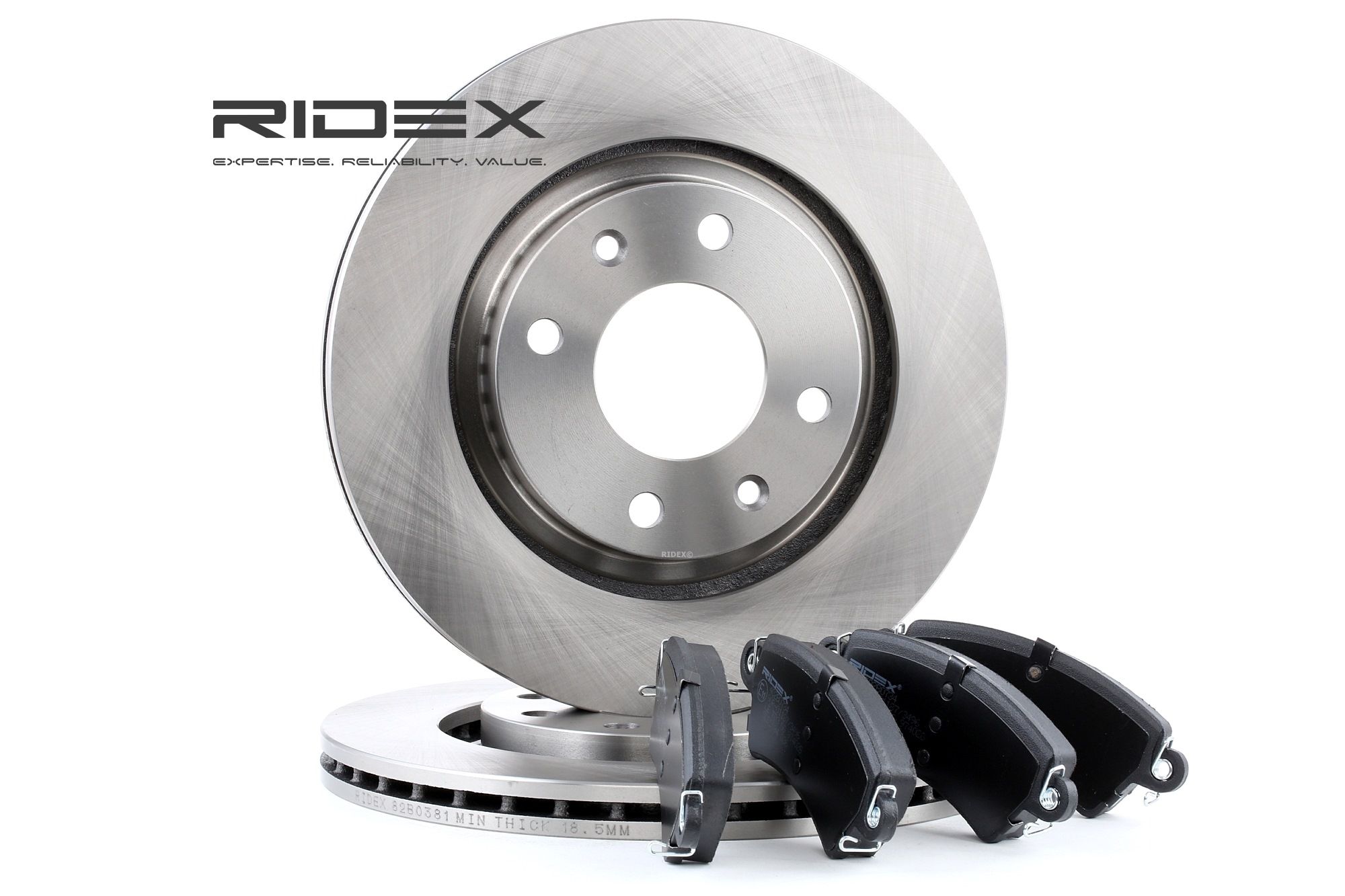 RIDEX Kit de freins, frein à disques 3405B0129 PEUGEOT,CITROËN,206 Fastback 2A/C,306 Fastback 7A, 7C