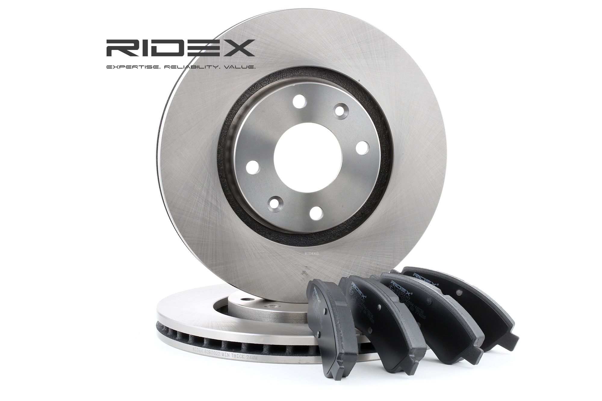 RIDEX Kit de freins, frein à disques 3405B0192 OPEL,PEUGEOT,CITROËN,CROSSLAND X,206 Fastback 2A/C,20