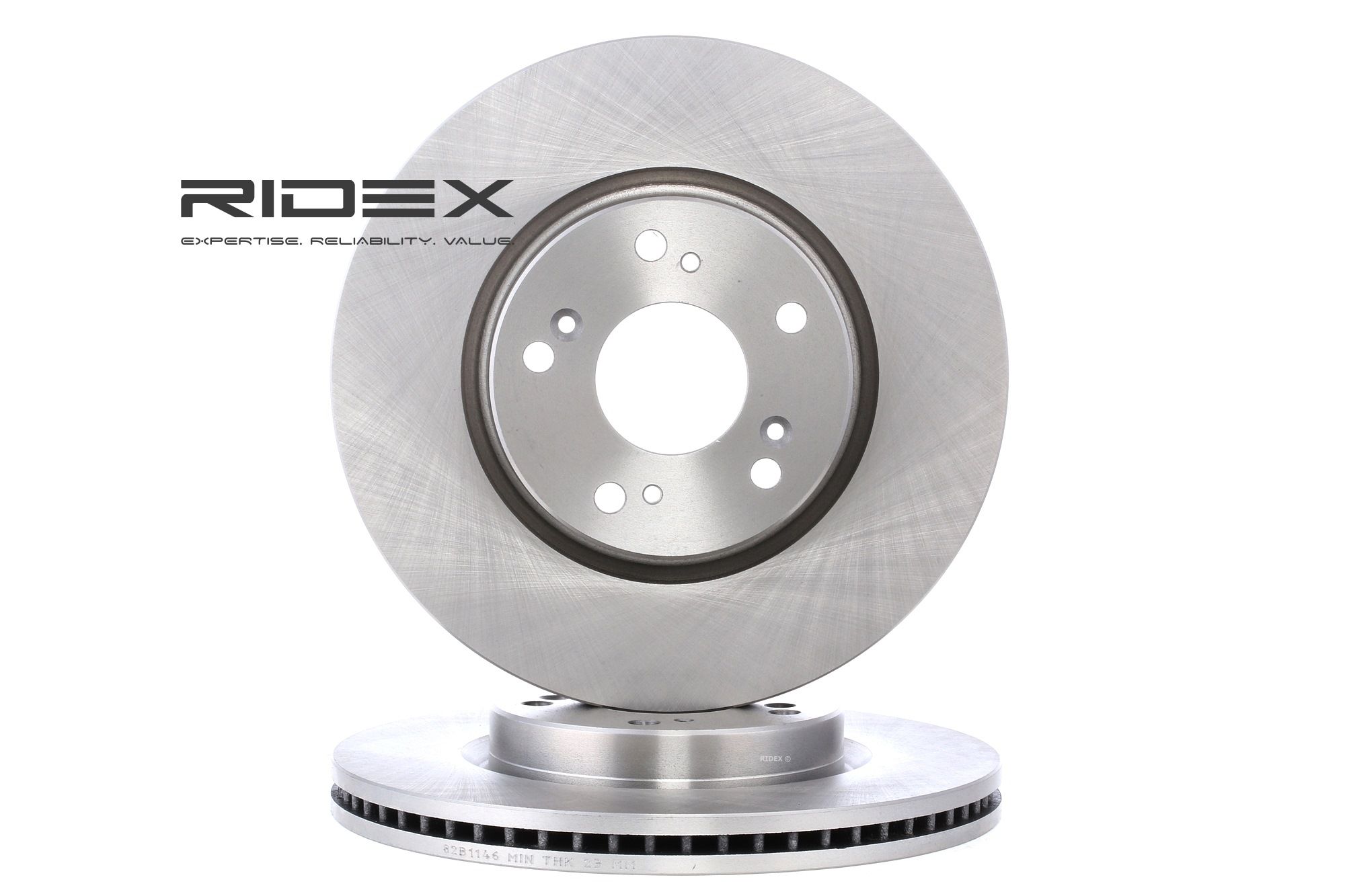 RIDEX Disques De Frein 82B1146 Frein à Disque,Disque de frein HONDA,CIVIC IX FK,HR-V RU,CIVIC IX Tou