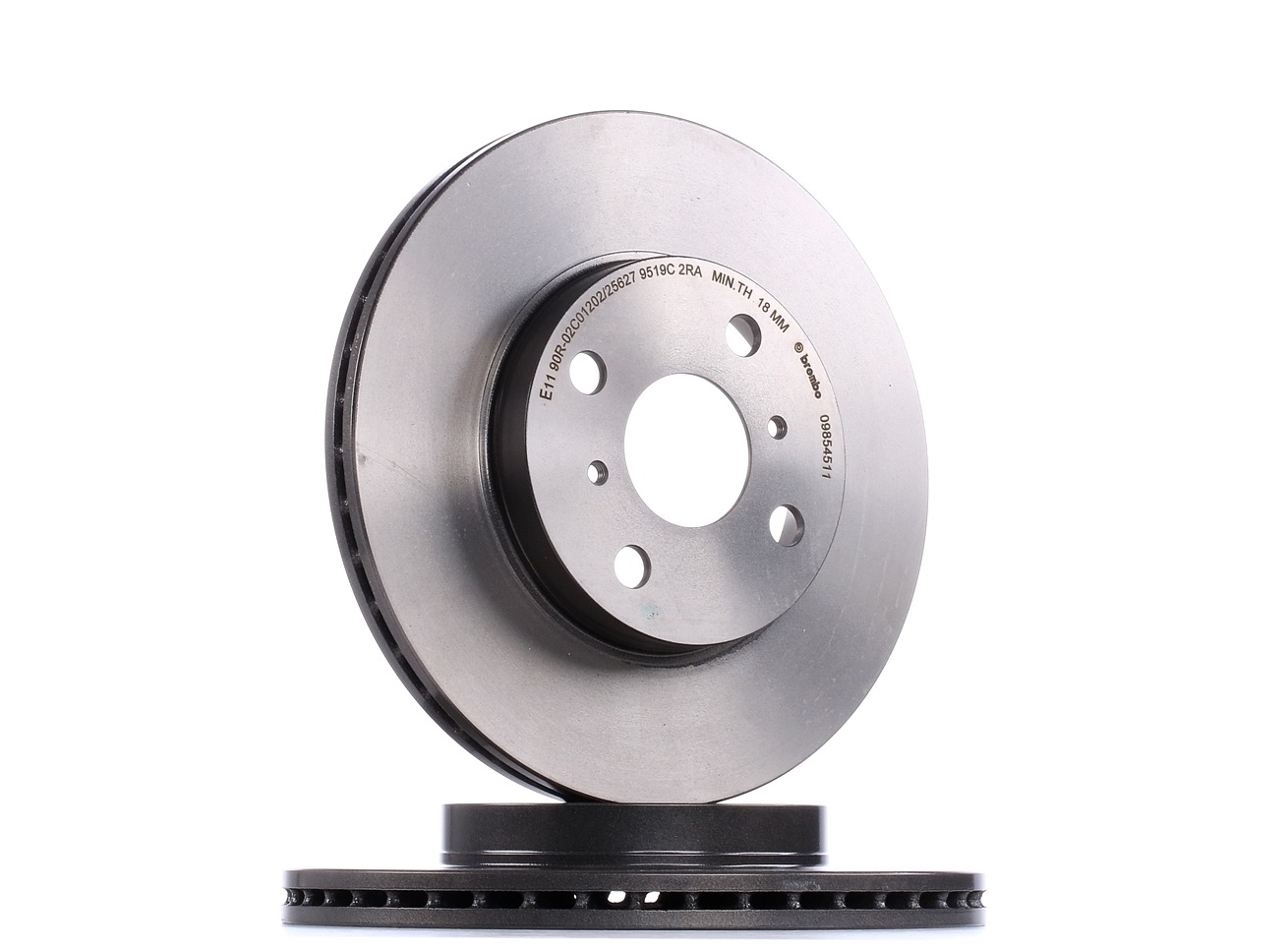 BREMBO Disques De Frein 09.8545.11 Frein à Disque,Disque de frein TOYOTA,YARIS SCP1_, NLP1_, NCP1_,Y