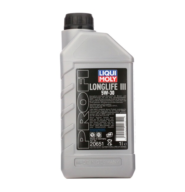 LIQUI MOLY Motorolaj 20651 LIQUI MOLY Motorolajok VW 504 00 5W-30, Térfogat: 1l, Szintetikus olaj