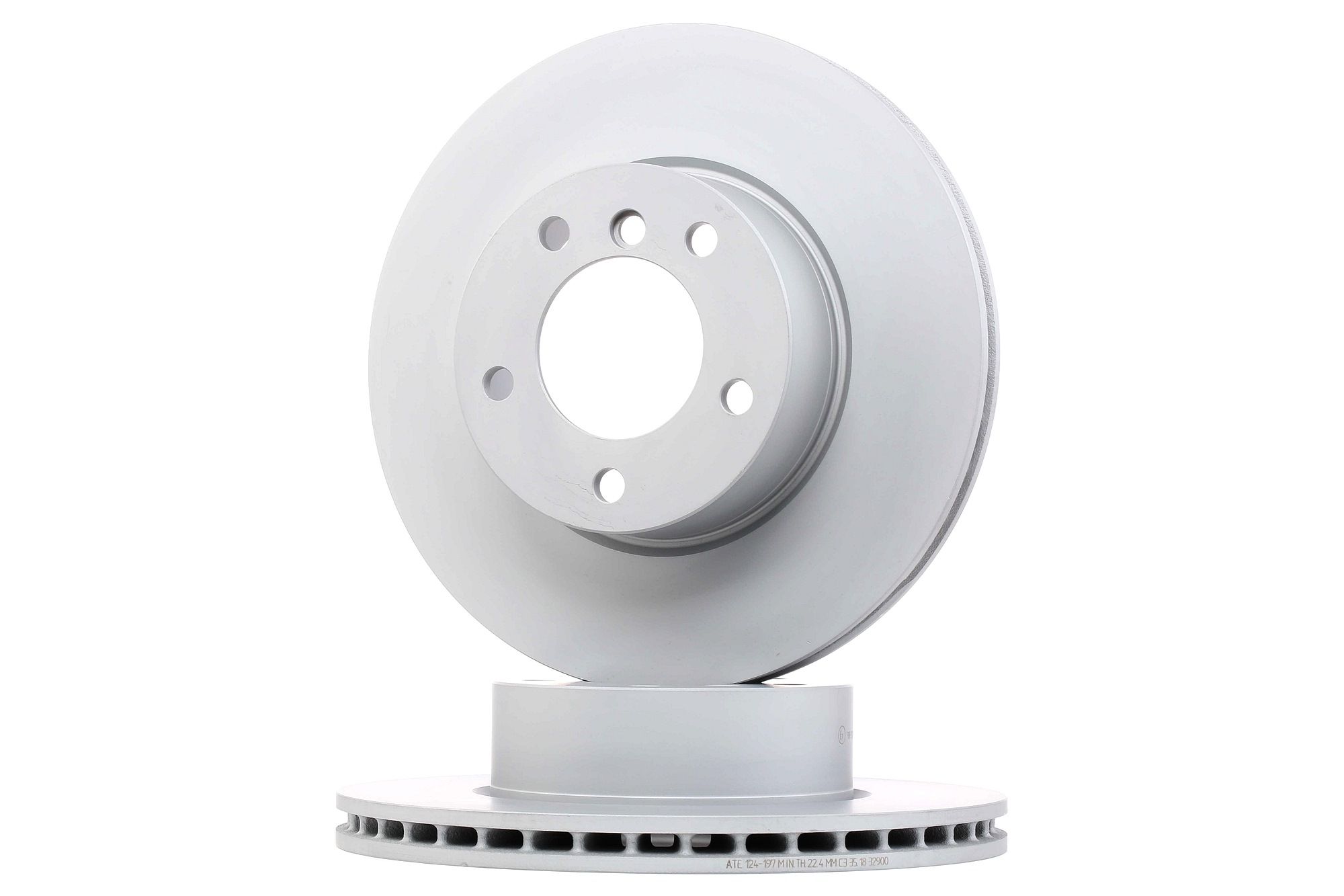 ATE Disques De Frein 24.0124-0197.1 Frein à Disque,Disque de frein BMW,3 E90,1 E87,3 Touring E91,3 C