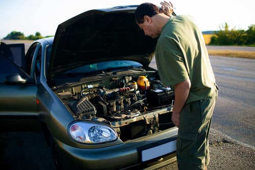 The engine is making a ticking noise
