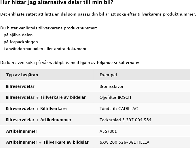 OEN 1693510442 - Hur hittar jag alternativa delar till min bil?